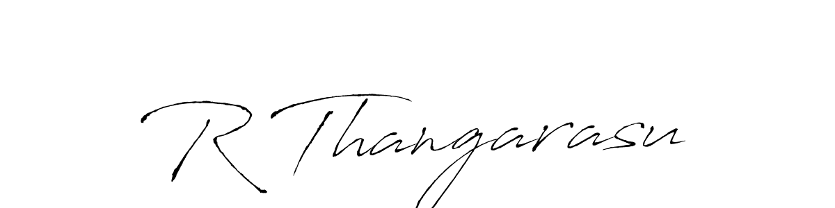 Design your own signature with our free online signature maker. With this signature software, you can create a handwritten (Antro_Vectra) signature for name R Thangarasu. R Thangarasu signature style 6 images and pictures png