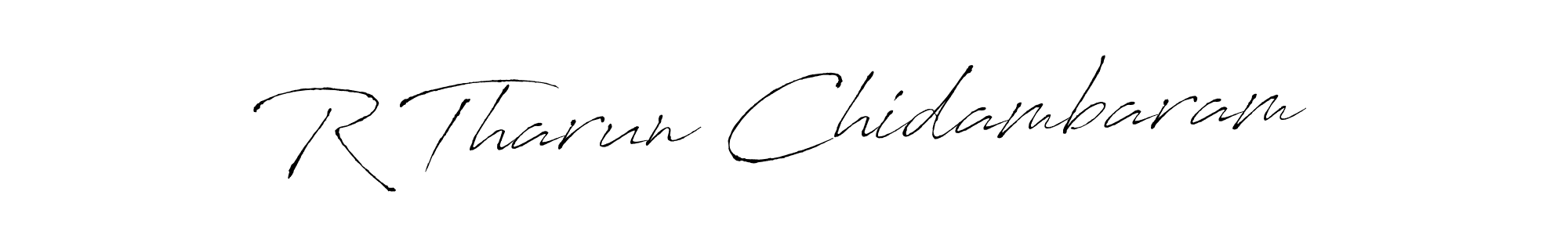 How to make R Tharun Chidambaram signature? Antro_Vectra is a professional autograph style. Create handwritten signature for R Tharun Chidambaram name. R Tharun Chidambaram signature style 6 images and pictures png