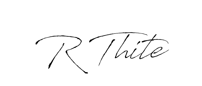 The best way (Antro_Vectra) to make a short signature is to pick only two or three words in your name. The name R Thite include a total of six letters. For converting this name. R Thite signature style 6 images and pictures png