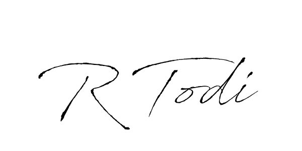 You should practise on your own different ways (Antro_Vectra) to write your name (R Todi) in signature. don't let someone else do it for you. R Todi signature style 6 images and pictures png