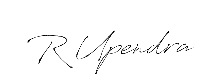 Make a beautiful signature design for name R Upendra. With this signature (Antro_Vectra) style, you can create a handwritten signature for free. R Upendra signature style 6 images and pictures png