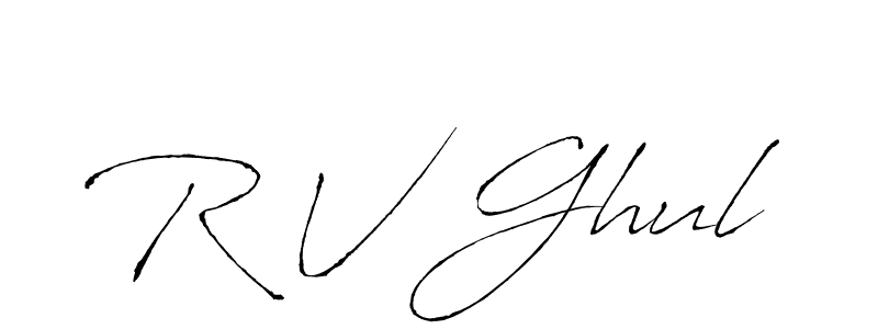 Use a signature maker to create a handwritten signature online. With this signature software, you can design (Antro_Vectra) your own signature for name R V Ghul. R V Ghul signature style 6 images and pictures png