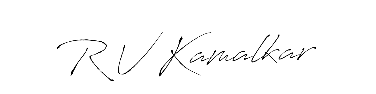 This is the best signature style for the R V Kamalkar name. Also you like these signature font (Antro_Vectra). Mix name signature. R V Kamalkar signature style 6 images and pictures png