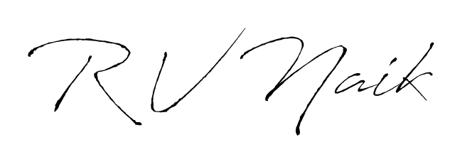 The Antro_Vectra handwriting style adds charm and authenticity to name R V Naik. A wonderful choice for personal thank-you notes. R V Naik signature style 6 images and pictures png