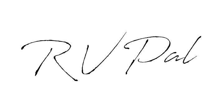 Antro_Vectra is a professional signature style that is perfect for those who want to add a touch of class to their signature. It is also a great choice for those who want to make their signature more unique. Get R V Pal name to fancy signature for free. R V Pal signature style 6 images and pictures png
