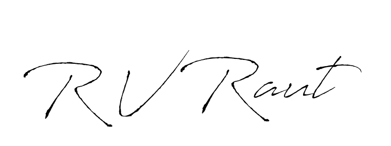 Also You can easily find your signature by using the search form. We will create R V Raut name handwritten signature images for you free of cost using Antro_Vectra sign style. R V Raut signature style 6 images and pictures png