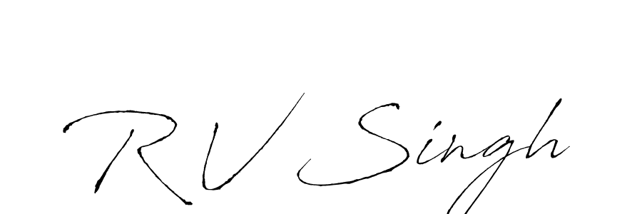 Also we have R V Singh name is the best signature style. Create professional handwritten signature collection using Antro_Vectra autograph style. R V Singh signature style 6 images and pictures png