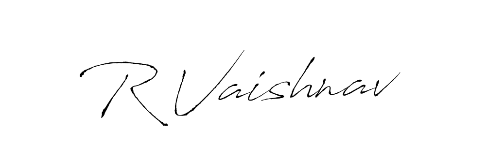 Design your own signature with our free online signature maker. With this signature software, you can create a handwritten (Antro_Vectra) signature for name R Vaishnav. R Vaishnav signature style 6 images and pictures png