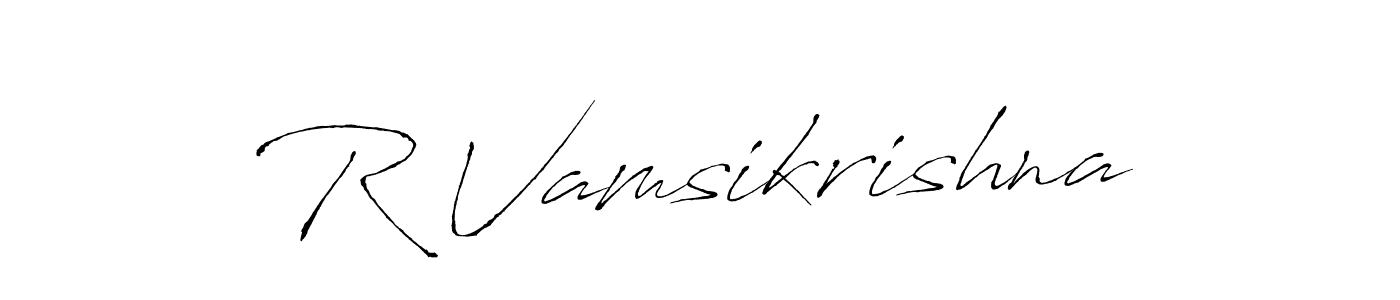 The best way (Antro_Vectra) to make a short signature is to pick only two or three words in your name. The name R Vamsikrishna include a total of six letters. For converting this name. R Vamsikrishna signature style 6 images and pictures png