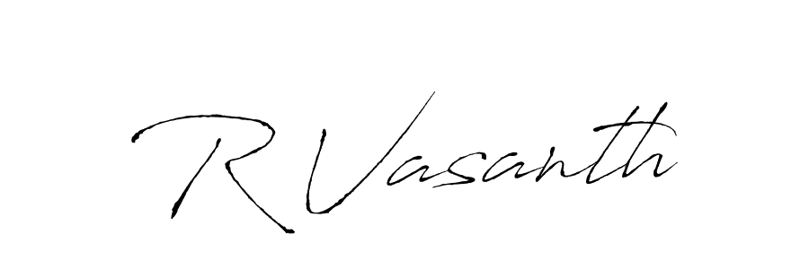 Make a beautiful signature design for name R Vasanth. Use this online signature maker to create a handwritten signature for free. R Vasanth signature style 6 images and pictures png