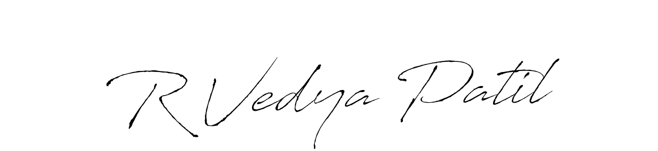 Antro_Vectra is a professional signature style that is perfect for those who want to add a touch of class to their signature. It is also a great choice for those who want to make their signature more unique. Get R Vedya Patil name to fancy signature for free. R Vedya Patil signature style 6 images and pictures png