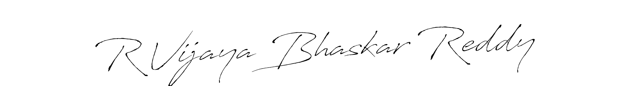 How to make R Vijaya Bhaskar Reddy signature? Antro_Vectra is a professional autograph style. Create handwritten signature for R Vijaya Bhaskar Reddy name. R Vijaya Bhaskar Reddy signature style 6 images and pictures png