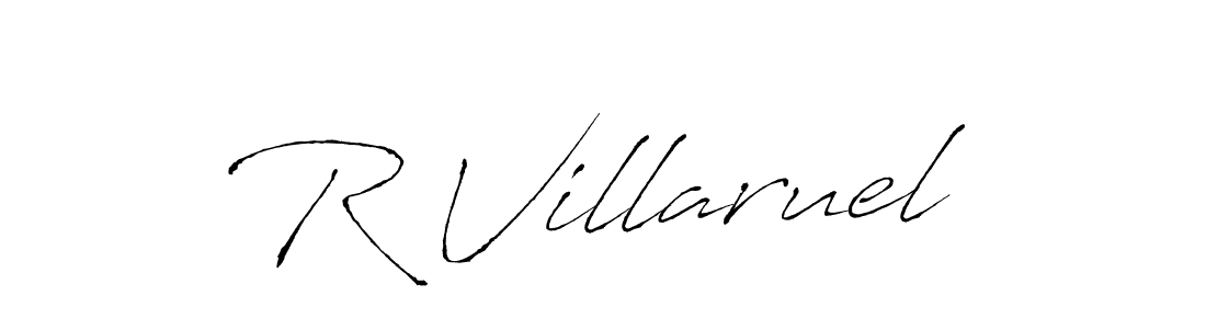 Design your own signature with our free online signature maker. With this signature software, you can create a handwritten (Antro_Vectra) signature for name R Villaruel. R Villaruel signature style 6 images and pictures png