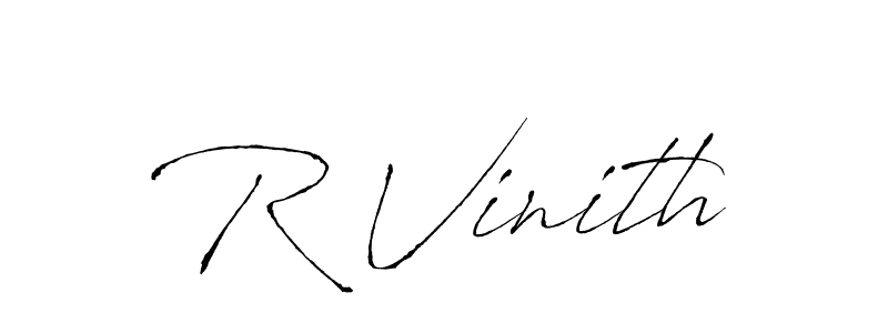 Also we have R Vinith name is the best signature style. Create professional handwritten signature collection using Antro_Vectra autograph style. R Vinith signature style 6 images and pictures png