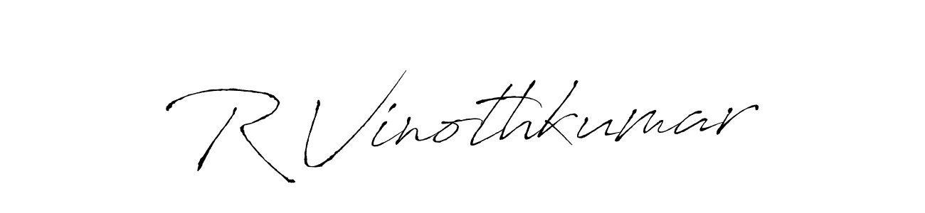 You should practise on your own different ways (Antro_Vectra) to write your name (R Vinothkumar) in signature. don't let someone else do it for you. R Vinothkumar signature style 6 images and pictures png