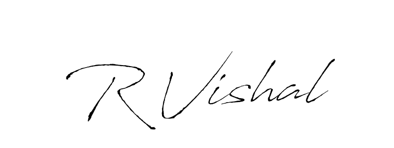 Antro_Vectra is a professional signature style that is perfect for those who want to add a touch of class to their signature. It is also a great choice for those who want to make their signature more unique. Get R Vishal name to fancy signature for free. R Vishal signature style 6 images and pictures png