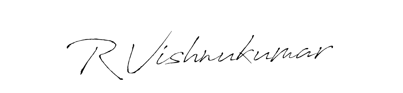 You should practise on your own different ways (Antro_Vectra) to write your name (R Vishnukumar) in signature. don't let someone else do it for you. R Vishnukumar signature style 6 images and pictures png