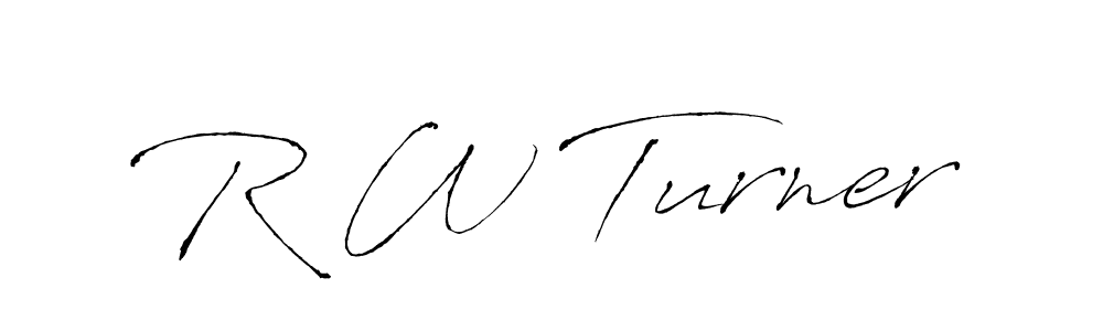 Create a beautiful signature design for name R W Turner. With this signature (Antro_Vectra) fonts, you can make a handwritten signature for free. R W Turner signature style 6 images and pictures png