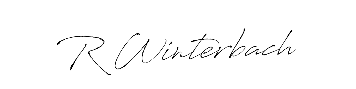 The best way (Antro_Vectra) to make a short signature is to pick only two or three words in your name. The name R Winterbach include a total of six letters. For converting this name. R Winterbach signature style 6 images and pictures png