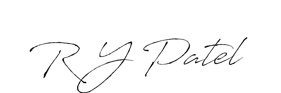 This is the best signature style for the R Y Patel name. Also you like these signature font (Antro_Vectra). Mix name signature. R Y Patel signature style 6 images and pictures png