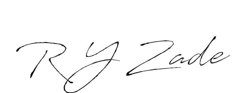 Create a beautiful signature design for name R Y Zade. With this signature (Antro_Vectra) fonts, you can make a handwritten signature for free. R Y Zade signature style 6 images and pictures png