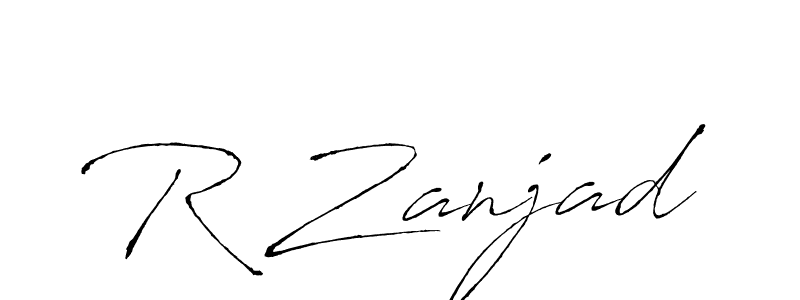 How to make R Zanjad signature? Antro_Vectra is a professional autograph style. Create handwritten signature for R Zanjad name. R Zanjad signature style 6 images and pictures png