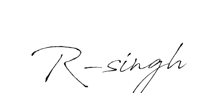 The best way (Antro_Vectra) to make a short signature is to pick only two or three words in your name. The name R-singh include a total of six letters. For converting this name. R-singh signature style 6 images and pictures png