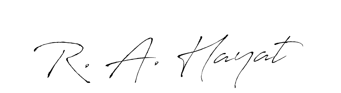 R. A. Hayat stylish signature style. Best Handwritten Sign (Antro_Vectra) for my name. Handwritten Signature Collection Ideas for my name R. A. Hayat. R. A. Hayat signature style 6 images and pictures png