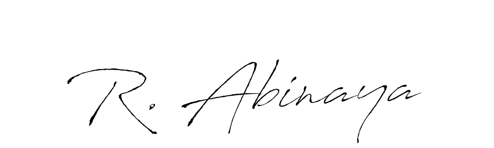 Design your own signature with our free online signature maker. With this signature software, you can create a handwritten (Antro_Vectra) signature for name R. Abinaya. R. Abinaya signature style 6 images and pictures png