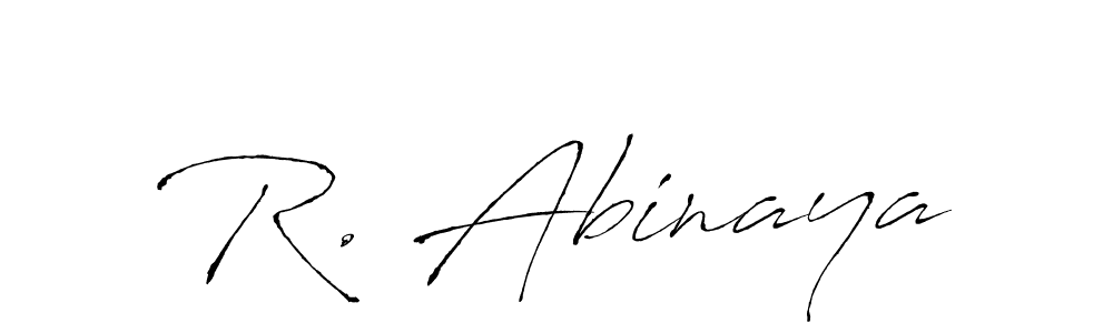 Design your own signature with our free online signature maker. With this signature software, you can create a handwritten (Antro_Vectra) signature for name R. Abinaya. R. Abinaya signature style 6 images and pictures png