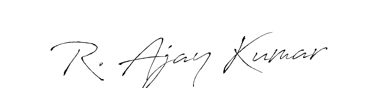 You should practise on your own different ways (Antro_Vectra) to write your name (R. Ajay Kumar) in signature. don't let someone else do it for you. R. Ajay Kumar signature style 6 images and pictures png