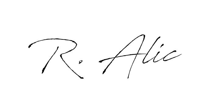 Also we have R. Alic name is the best signature style. Create professional handwritten signature collection using Antro_Vectra autograph style. R. Alic signature style 6 images and pictures png