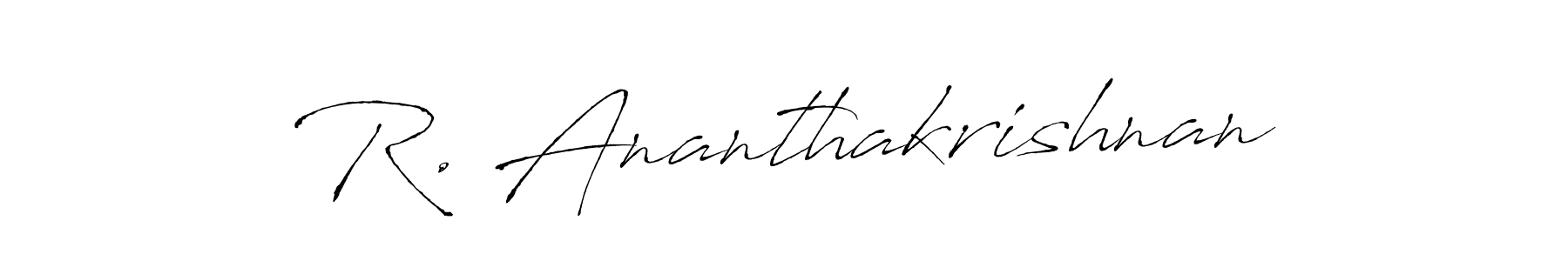 How to make R. Ananthakrishnan signature? Antro_Vectra is a professional autograph style. Create handwritten signature for R. Ananthakrishnan name. R. Ananthakrishnan signature style 6 images and pictures png