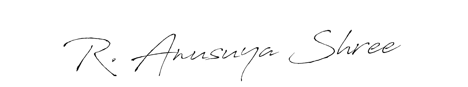 How to make R. Anusuya Shree signature? Antro_Vectra is a professional autograph style. Create handwritten signature for R. Anusuya Shree name. R. Anusuya Shree signature style 6 images and pictures png