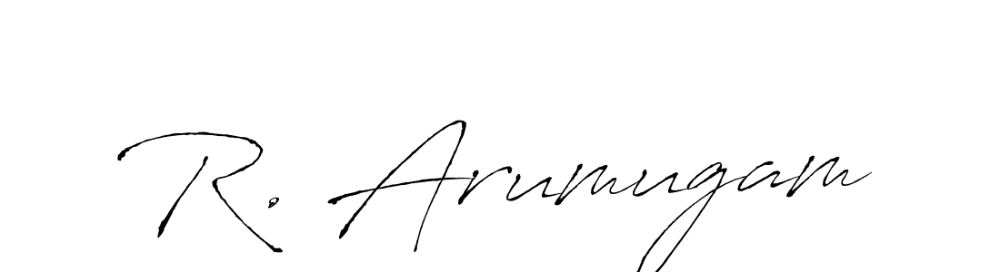 Also You can easily find your signature by using the search form. We will create R. Arumugam name handwritten signature images for you free of cost using Antro_Vectra sign style. R. Arumugam signature style 6 images and pictures png