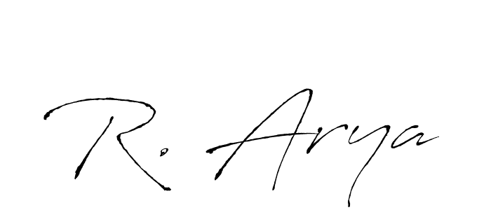 Make a beautiful signature design for name R. Arya. With this signature (Antro_Vectra) style, you can create a handwritten signature for free. R. Arya signature style 6 images and pictures png