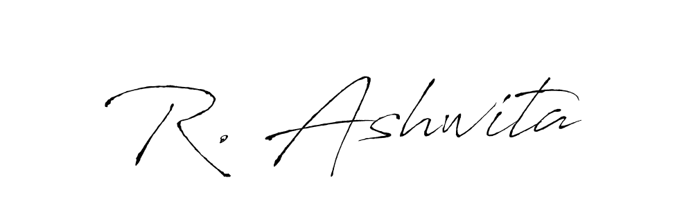 Use a signature maker to create a handwritten signature online. With this signature software, you can design (Antro_Vectra) your own signature for name R. Ashwita. R. Ashwita signature style 6 images and pictures png