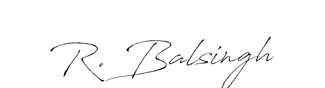 How to make R. Balsingh name signature. Use Antro_Vectra style for creating short signs online. This is the latest handwritten sign. R. Balsingh signature style 6 images and pictures png