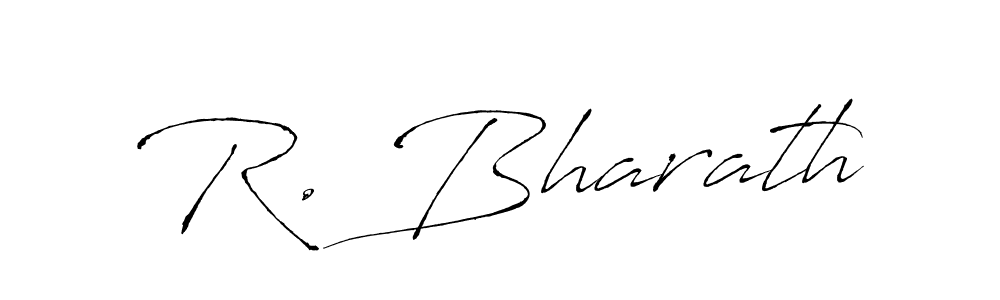 You should practise on your own different ways (Antro_Vectra) to write your name (R. Bharath) in signature. don't let someone else do it for you. R. Bharath signature style 6 images and pictures png