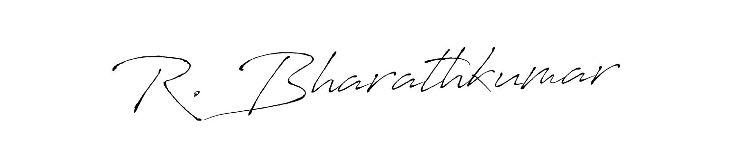 The best way (Antro_Vectra) to make a short signature is to pick only two or three words in your name. The name R. Bharathkumar include a total of six letters. For converting this name. R. Bharathkumar signature style 6 images and pictures png