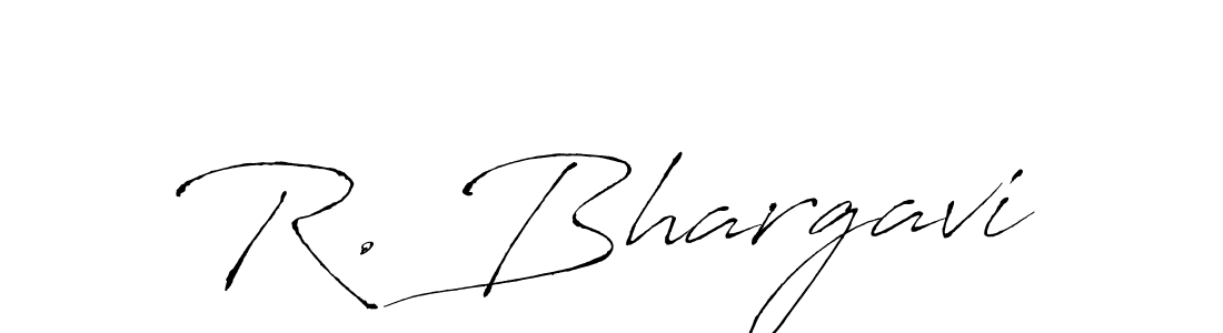 How to make R. Bhargavi name signature. Use Antro_Vectra style for creating short signs online. This is the latest handwritten sign. R. Bhargavi signature style 6 images and pictures png