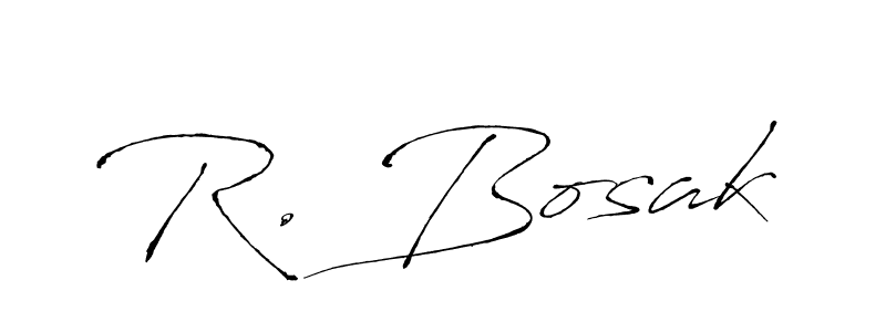 How to make R. Bosak name signature. Use Antro_Vectra style for creating short signs online. This is the latest handwritten sign. R. Bosak signature style 6 images and pictures png
