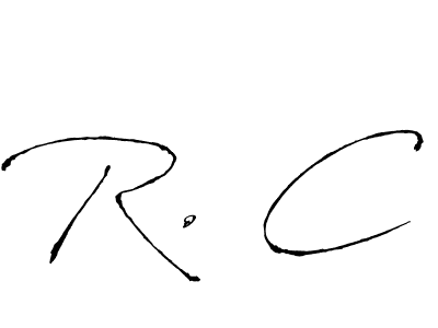 R. C stylish signature style. Best Handwritten Sign (Antro_Vectra) for my name. Handwritten Signature Collection Ideas for my name R. C. R. C signature style 6 images and pictures png