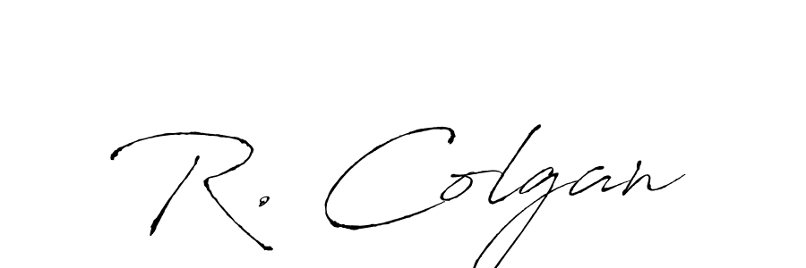 Design your own signature with our free online signature maker. With this signature software, you can create a handwritten (Antro_Vectra) signature for name R. Colgan. R. Colgan signature style 6 images and pictures png