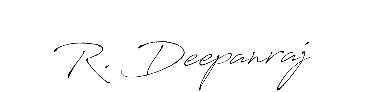 Use a signature maker to create a handwritten signature online. With this signature software, you can design (Antro_Vectra) your own signature for name R. Deepanraj. R. Deepanraj signature style 6 images and pictures png