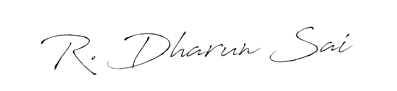 Use a signature maker to create a handwritten signature online. With this signature software, you can design (Antro_Vectra) your own signature for name R. Dharun Sai. R. Dharun Sai signature style 6 images and pictures png
