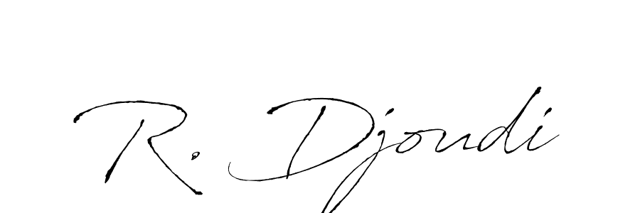 Also You can easily find your signature by using the search form. We will create R. Djoudi name handwritten signature images for you free of cost using Antro_Vectra sign style. R. Djoudi signature style 6 images and pictures png