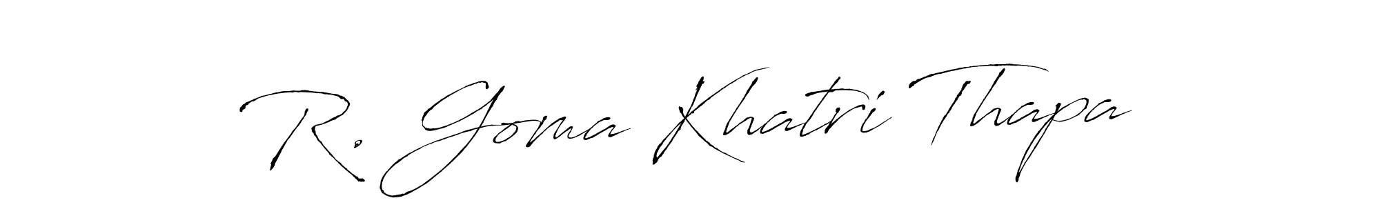 How to make R. Goma Khatri Thapa signature? Antro_Vectra is a professional autograph style. Create handwritten signature for R. Goma Khatri Thapa name. R. Goma Khatri Thapa signature style 6 images and pictures png