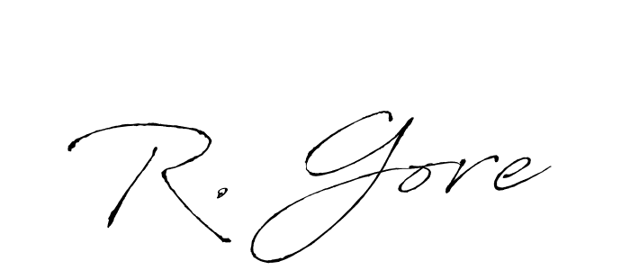 Also we have R. Gore name is the best signature style. Create professional handwritten signature collection using Antro_Vectra autograph style. R. Gore signature style 6 images and pictures png