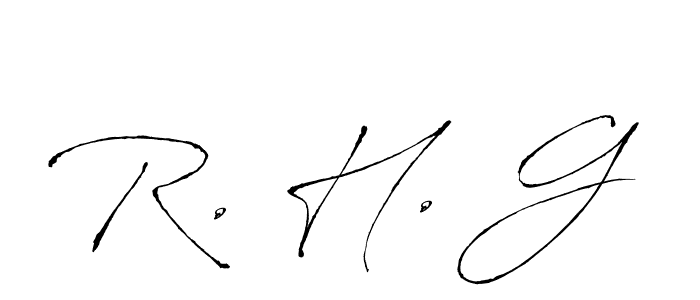 How to make R. H. G signature? Antro_Vectra is a professional autograph style. Create handwritten signature for R. H. G name. R. H. G signature style 6 images and pictures png